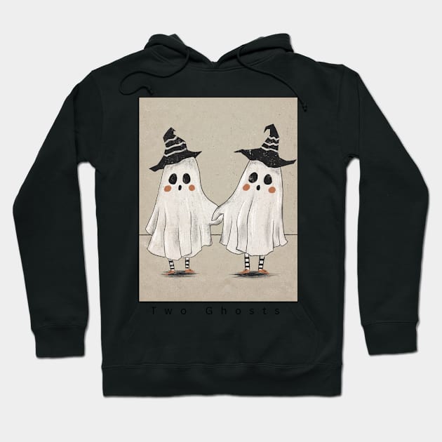 Two Ghosts Hoodie by Missus Design Shop